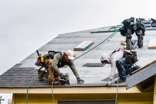 Professional Gutter Installation technician working in Charleston, TN
